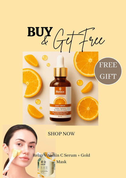 COMBO DEAL Relax Vitamin C Serum Get Gold Mask Free